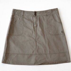 ISIS Gray Cotton Stretch Utility A-Line Skirt Women’s L Outdoor Travel Casual